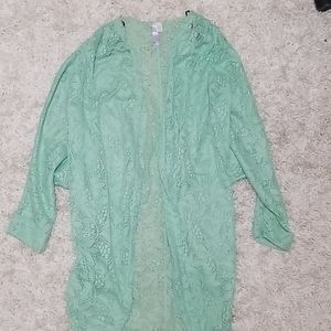 Lace Mint Green Kimono Shrug Cardigan XS S M L XL